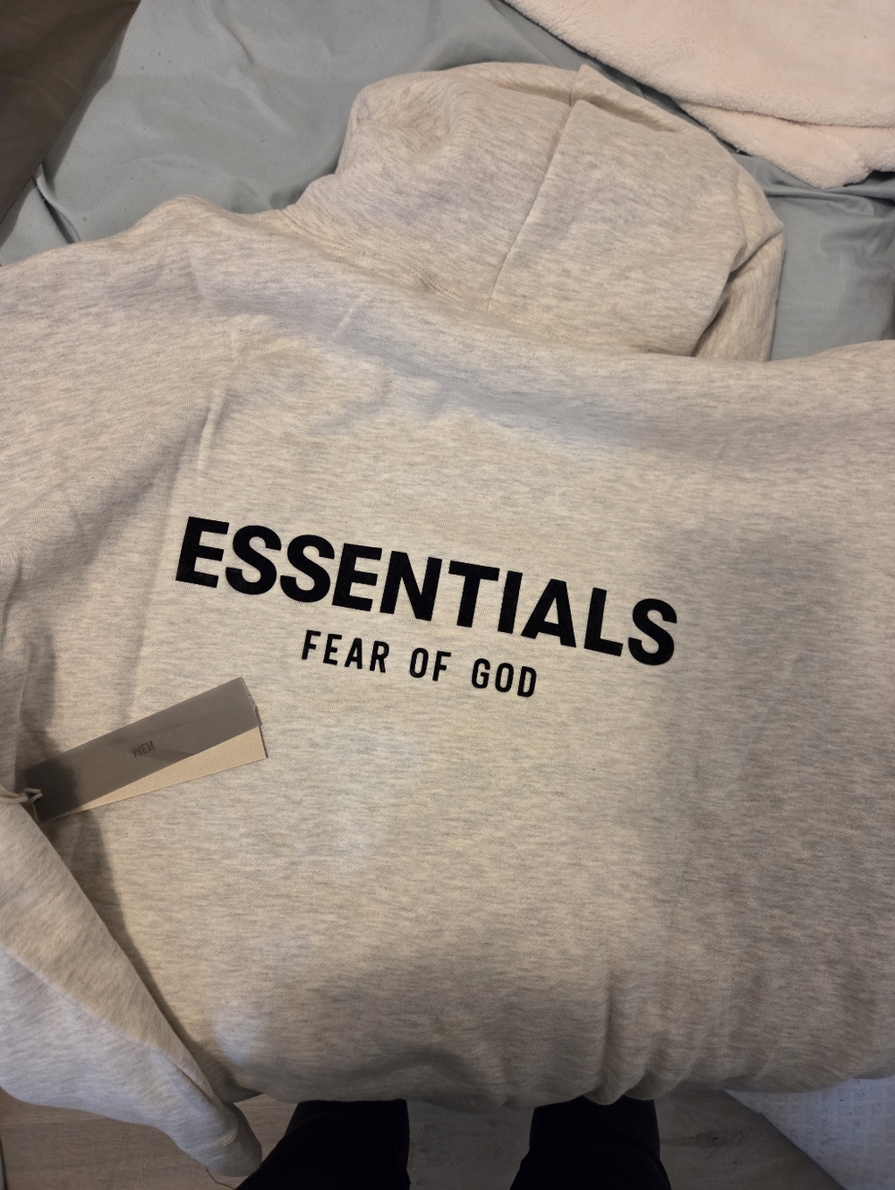 Fear of God ESSENTIALS Men's Light Oatmeal Color Hoodie